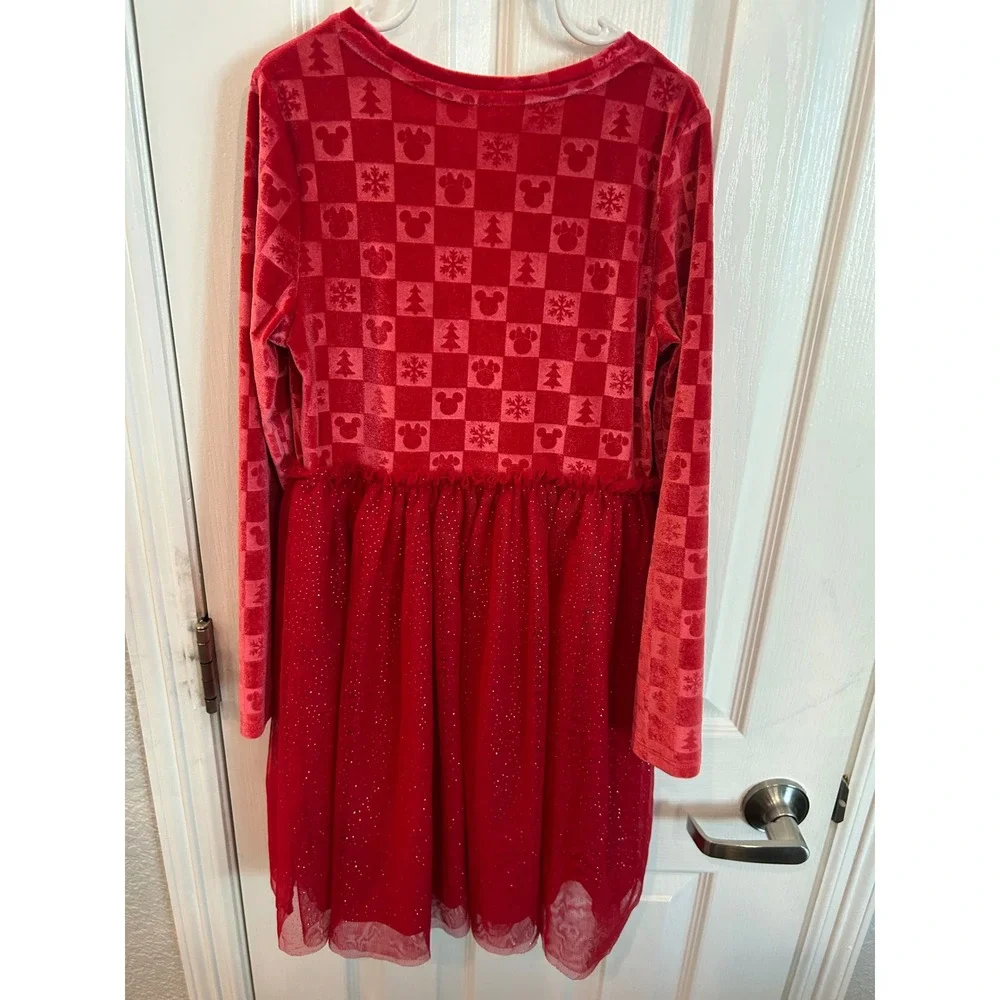 Disney Jumping Beans Dress Red Velvet Tulle Mickey Mouse Holiday Christmas 8